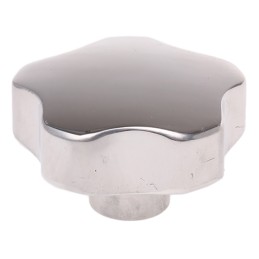 1 pcs - RS PRO Silver Multiple Lobes Clamping Knob, M8, Threaded Hole