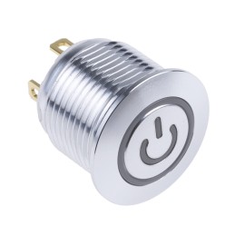 1 Pack of 1 - RS PRO Illuminated Push Button Switch, Momentary, Panel Mount, 16mm Cutout, SPST, Green, Red LED, 36V dc, IP67