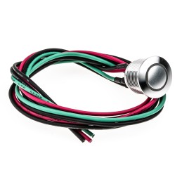 1 Pack of 1 - RS PRO Illuminated Push Button Switch, Momentary, Panel Mount, 16mm Cutout, SPST, Green LED, 36V dc, IP67