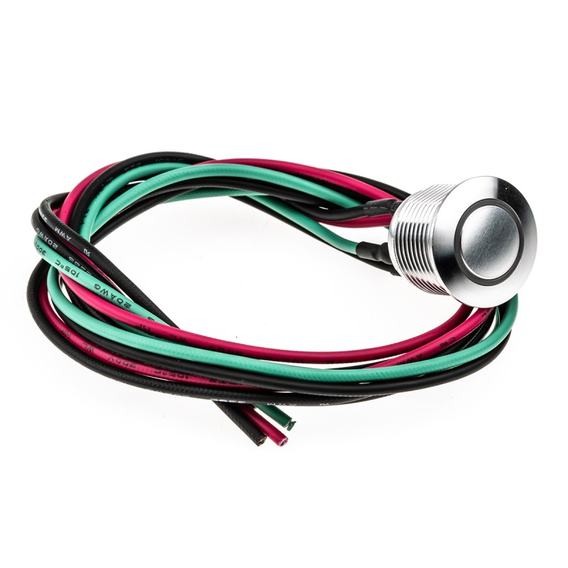 1 Pack of 1 - RS PRO Illuminated Push Button Switch, Momentary, Panel Mount, 16mm Cutout, SPST, Green LED, 36V dc, IP67