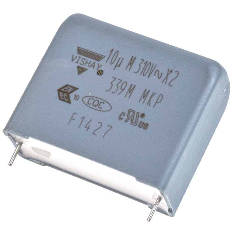 1 pcs - Vishay F339M X2 Polypropylene Film Capacitor, 310V ac, ±20%, 10μF, Through Hole