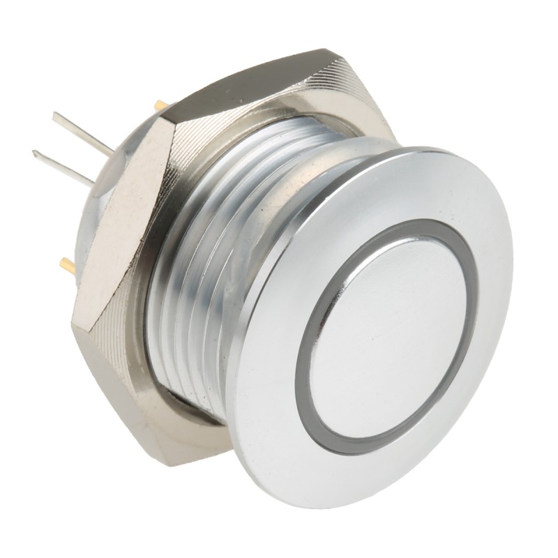 1 Pack of 1 - RS PRO Illuminated Push Button Switch, Momentary, Panel Mount, 16mm Cutout, SPST, RGB LED, 36V dc, IP67