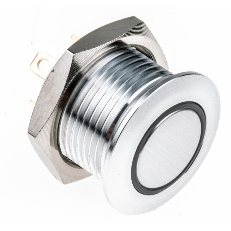 1 Pack of 1 - RS PRO Illuminated Push Button Switch, Momentary, Panel Mount, 16mm Cutout, SPST, White LED, 36V dc, IP67