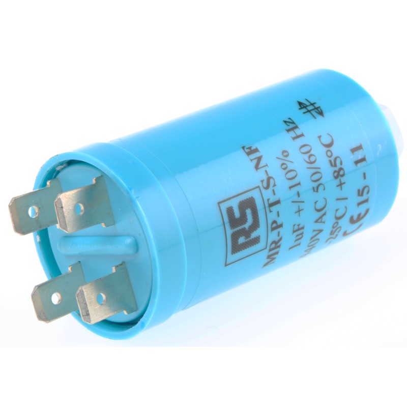 1 pcs - RS PRO Polypropylene Film Capacitor, 440V ac, ±10%, 1μF, Screw Mount