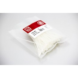 1 Bag of 100 - RS PRO Cable Tie, 100mm x 2.5 mm, Natural Nylon, Pk-100