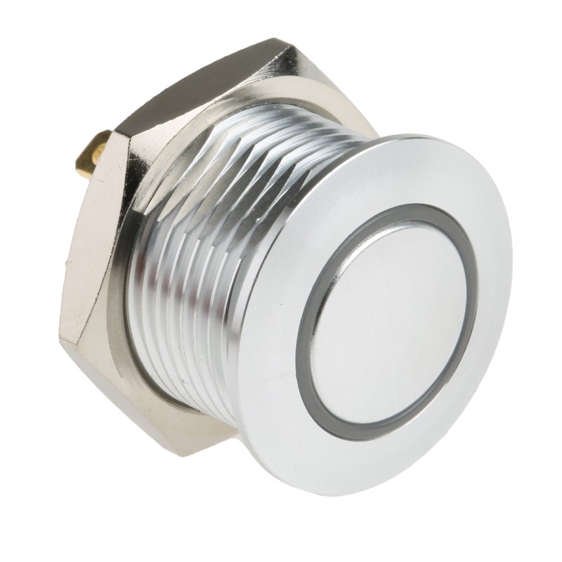 1 Pack of 1 - RS PRO Illuminated Push Button Switch, Momentary, Panel Mount, 16mm Cutout, SPST, Green, Red LED, 36V dc, IP67