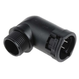 4 pcs - PMA 90° Elbow, Conduit Fitting, 20mm Nominal Size, M20, PA 6, Black