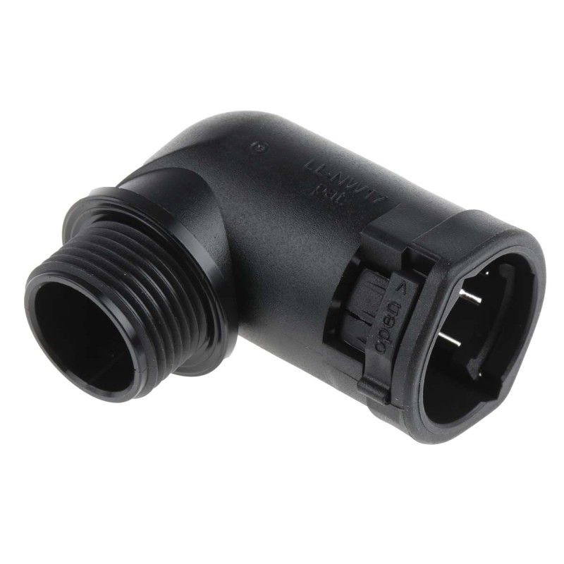 4 pcs - PMA 90° Elbow, Conduit Fitting, 20mm Nominal Size, M20, PA 6, Black