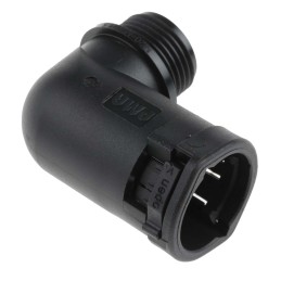 4 pcs - PMA 90° Elbow, Conduit Fitting, 20mm Nominal Size, M20, PA 6, Black