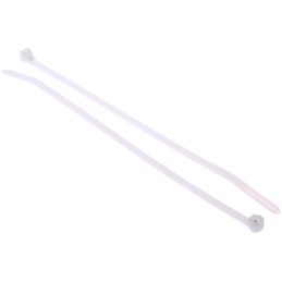 1 Bag of 100 - Thomas & Betts Cable Ties, 185.67mm x 4.83 mm, White Nylon, Pk-100