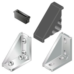 1 pcs - Bosch Rexroth M6 Angle Bracket Connecting Component, Strut Profile 30 mm, Groove Size 8mm