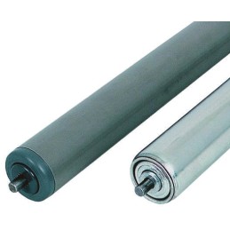 1 pcs - Bosch Rexroth Plastic Round Conveyor Roller 40mm Dia. x 525mm L, 150N Load Capacity, 8mm Spindle, 546mm Overall Length