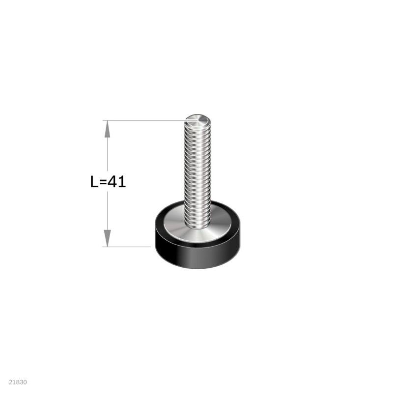 1 pcs - Bosch Rexroth M6mm Thread Steel Pivot Foot, 6mm Groove