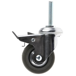 1 pcs - Guitel Hervieu Braked Swivel Castor Wheel, 70kg Capacity, 80mm Wheel