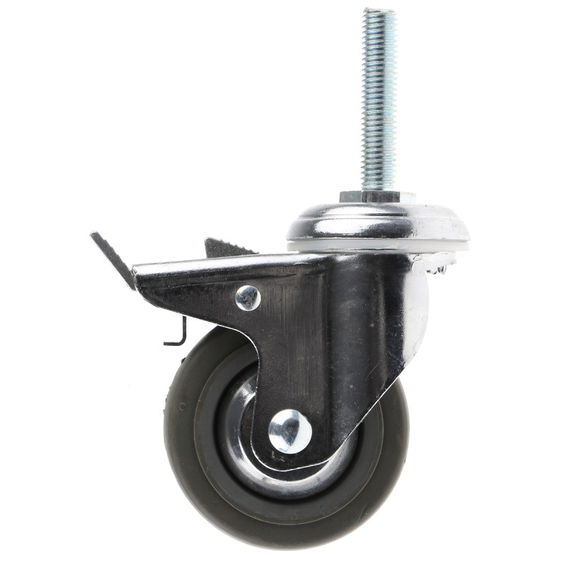 1 pcs - Guitel Hervieu Braked Swivel Castor Wheel, 70kg Capacity, 80mm Wheel