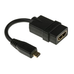 1 pcs - StarTech.com 4K @ 30Hz HDMI 1.4 Female HDMI to Male Micro HDMI Cable, 12.7cm