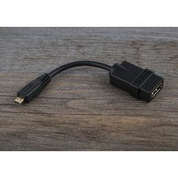 1 pcs - StarTech.com 4K @ 30Hz HDMI 1.4 Female HDMI to Male Micro HDMI Cable, 12.7cm