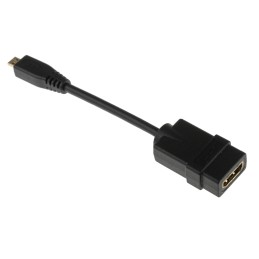 1 pcs - StarTech.com 4K @ 30Hz HDMI 1.4 Female HDMI to Male Micro HDMI Cable, 12.7cm