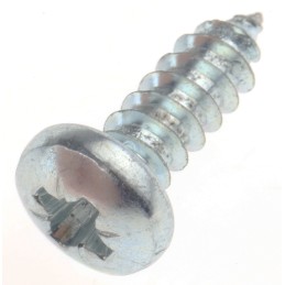 1 Box of 100 - RS PRO Bright Zinc Plated Steel Pan Head Self Tapping Screw, N°8 x 1/2in Long 13mm Long