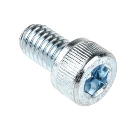 1 Box of 100 - RS PRO Bright Zinc Plated Steel Hex Socket Cap Screw, DIN 912, M6 x 10mm