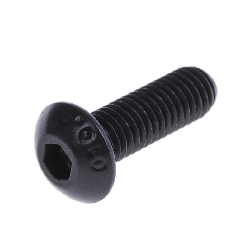 1 Box of 100 - RS PRO Black, Self-Colour Steel Hex Socket Button Screw, ISO 7380, M5 x 16mm
