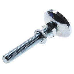 1 pcs - Bosch Rexroth M8 Thread Galvanised Steel Adjustable Foot, 10mm Groove