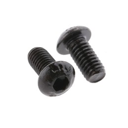 1 Box of 100 - RS PRO Black, Self-Colour Steel Hex Socket Button Screw, ISO 7380, M6 x 12mm