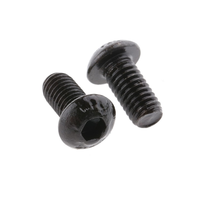 1 Box of 100 - RS PRO Black, Self-Colour Steel Hex Socket Button Screw, ISO 7380, M6 x 12mm