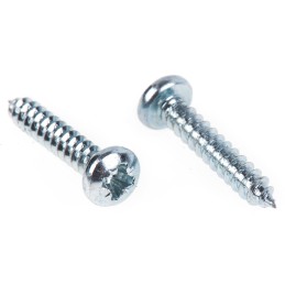 1 Box of 100 - RS PRO Bright Zinc Plated Steel Pan Head Self Tapping Screw, N°6 x 3/4in Long 19mm Long