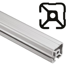 1 pcs - FlexLink Silver Aluminium Profile Strut, 22 x 22 mm, 5.6mm Groove, 1000mm Length, Series XD