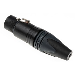 1 pcs - Neutrik Cable Mount XLR Connector, Female, 50 V, 4 Way, Silver over Nickel Plating