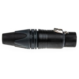 1 pcs - Neutrik Cable Mount XLR Connector, Female, 50 V, 4 Way, Silver over Nickel Plating