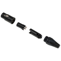 1 pcs - Neutrik Cable Mount XLR Connector, Female, 50 V, 4 Way, Silver over Nickel Plating