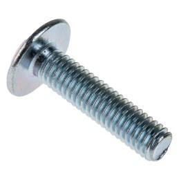 1 Box of 100 - Bright Zinc Plated Steel Roofing Bolt, M6 x 25mm