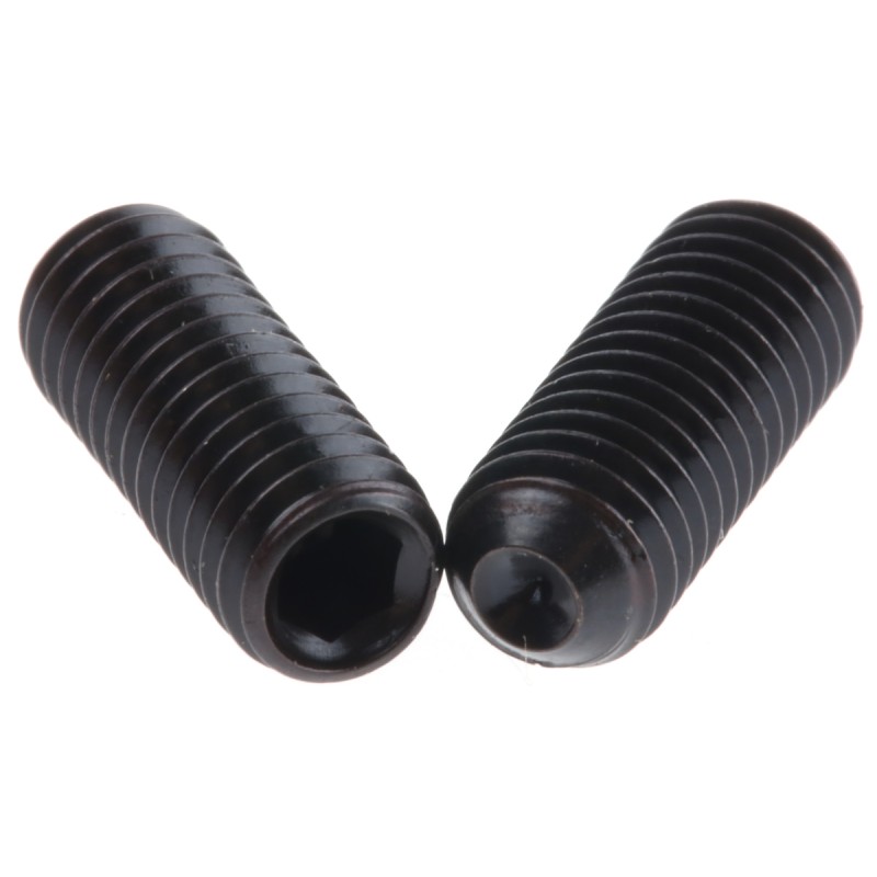 1 Box of 100 - Black, Self-Colour Steel Hex Socket Set M6 x 16mm Grub Screw