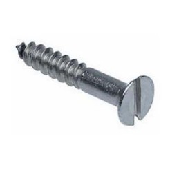 1 Box of 100 - RS PRO Slot Countersunk Stainless Steel Wood Screw, A2 304, No. 8 Thread, 20mm Length