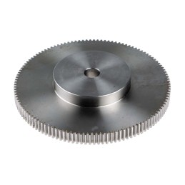 1 pcs - RS PRO Stainless Steel 120 Teeth Spur Gear, 1 Module, 12mm Bore Diam, 120mm Pitch Diam, 60mm Hub Diam