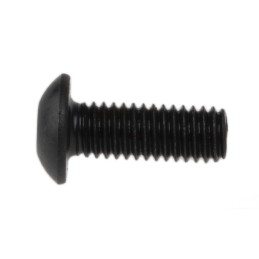 1 Box of 100 - RS PRO Black, Self-Colour Steel Hex Socket Button Screw, ISO 7380, M3 x 8mm
