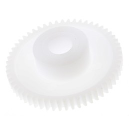 1 pcs - RS PRO POM 56 Teeth Spur Gear, 0.5 Module, 6mm Bore Diam, 28mm Pitch Diam, 14mm Hub Diam