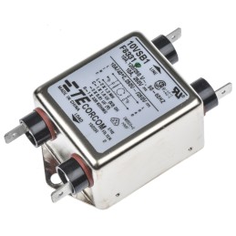 10 pcs - TE Connectivity, Corcom SB 10A 250 V ac 50Hz, Flange Mount RFI Filter, Fast-On, Single Phase