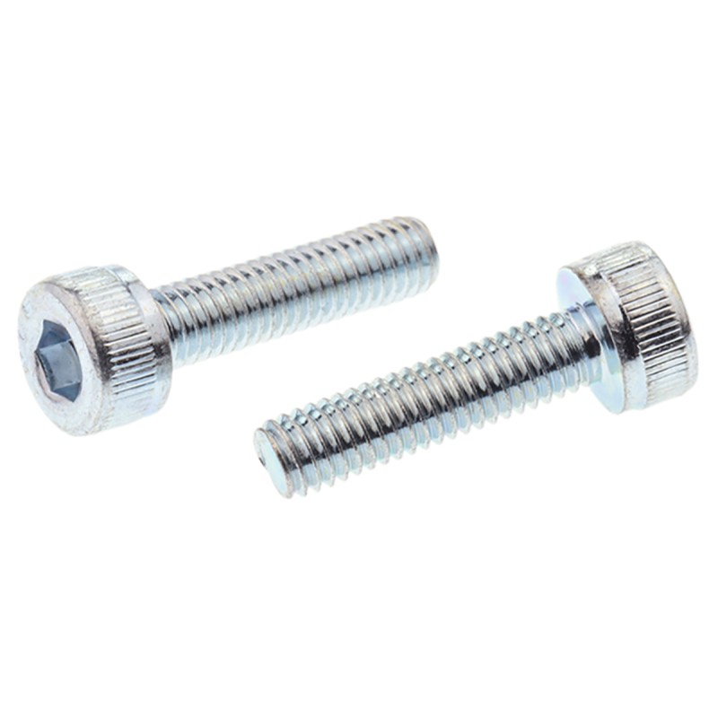 1 Box of 100 - RS PRO Bright Zinc Plated Steel Hex Socket Cap Screw, DIN 912, M3 x 12mm