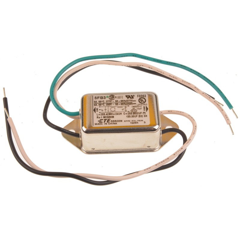 10 pcs - TE Connectivity, Corcom FB 5A 277 V ac/dc 50Hz, Panel Mount RFI Filter, Wire Lead, Single Phase