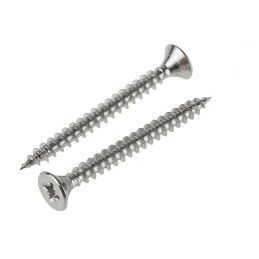 1 Box of 100 - RS PRO Pozidriv Countersunk Stainless Steel Wood Screw, A2 304, 5mm Thread, 50mm Length