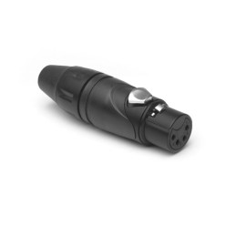 1 pcs - Amphenol Audio Cable Mount XLR Connector, Female, IP40, 133 V, 4 Way, Gold Plating