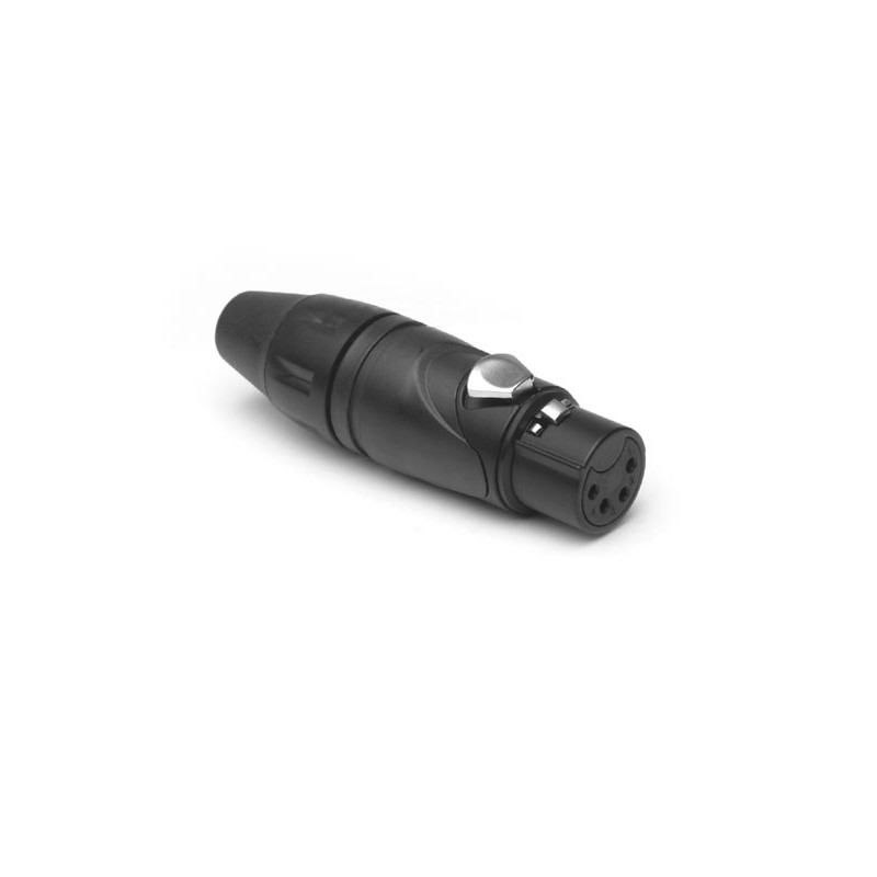 1 pcs - Amphenol Audio Cable Mount XLR Connector, Female, IP40, 133 V, 4 Way, Gold Plating