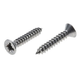 1 Box of 100 - RS PRO Plain Stainless Steel Countersunk Head Self Tapping Screw, N°6 x 3/4in Long 19mm Long