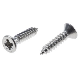 1 Box of 100 - RS PRO Plain Stainless Steel Countersunk Head Self Tapping Screw, N°8 x 3/4in Long 19mm Long