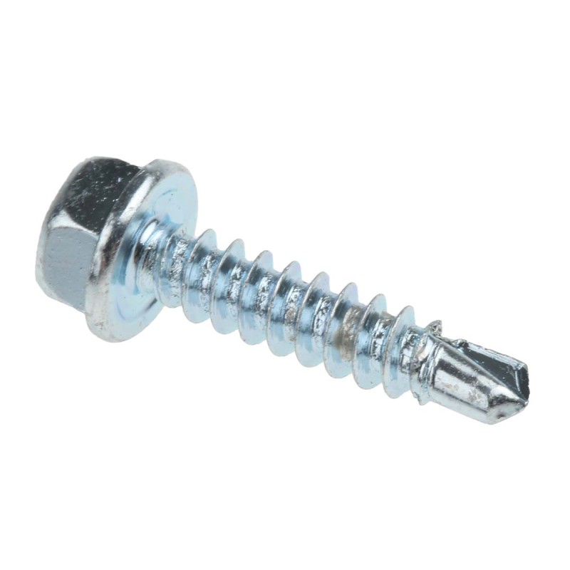 1 Box of 100 - RS PRO Bright Zinc Plated Steel Self Drilling Screw M4.2 x 19mm Long