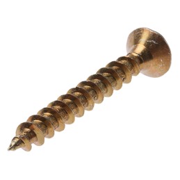 1 Box of 100 - RS PRO Pozidriv Countersunk Steel Wood Screw Yellow Passivated, Zinc Plated, 5mm Thread, 40mm Length