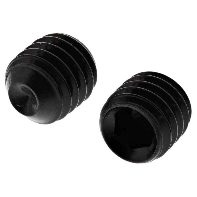 1 Box of 100 - Black, Self-Colour Steel Hex Socket Set M5 x 5mm Grub Screw